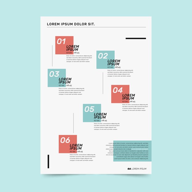 Plantilla de póster de programación de eventos de línea de tiempo
