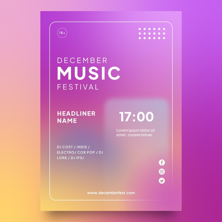 Vector gratuito plantilla de póster de resumen con gradiente