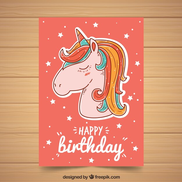 Plantilla de póster de unicornio multicolor