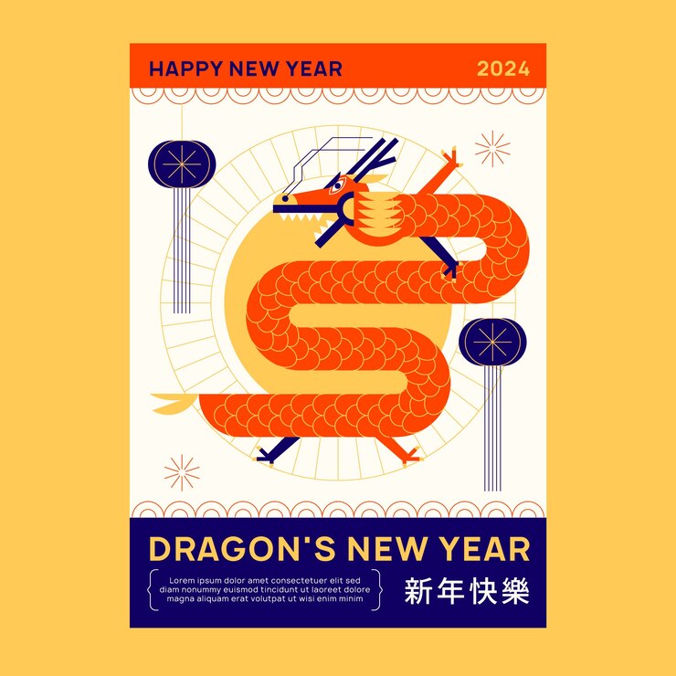 Vector gratuito plantilla de póster vertical para la celebración del festival del año nuevo chino