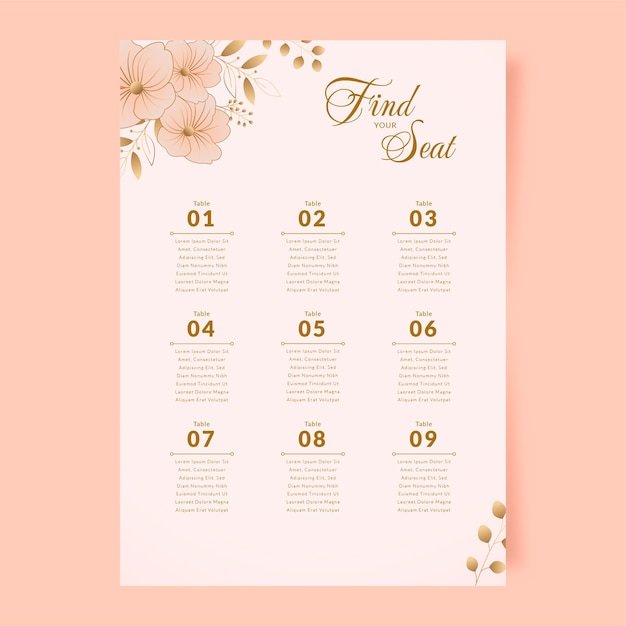 Plantilla de póster vertical de ceremonia de boda