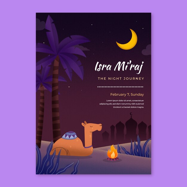 plantilla de póster vertical israel miraj plano