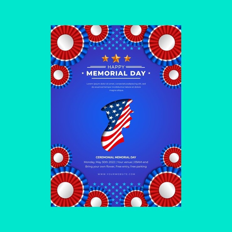 Vector gratuito plantilla de póster vertical realista para el día conmemorativo