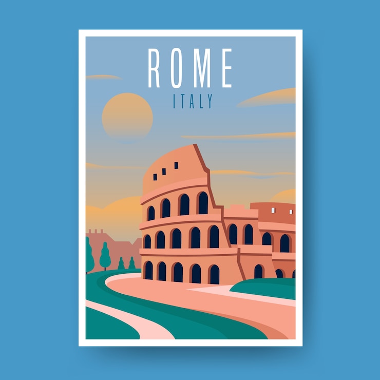 Vector gratuito plantilla de póster de viaje
