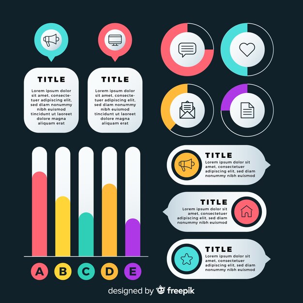 Plantilla de proceso de fases de marketing oscuras