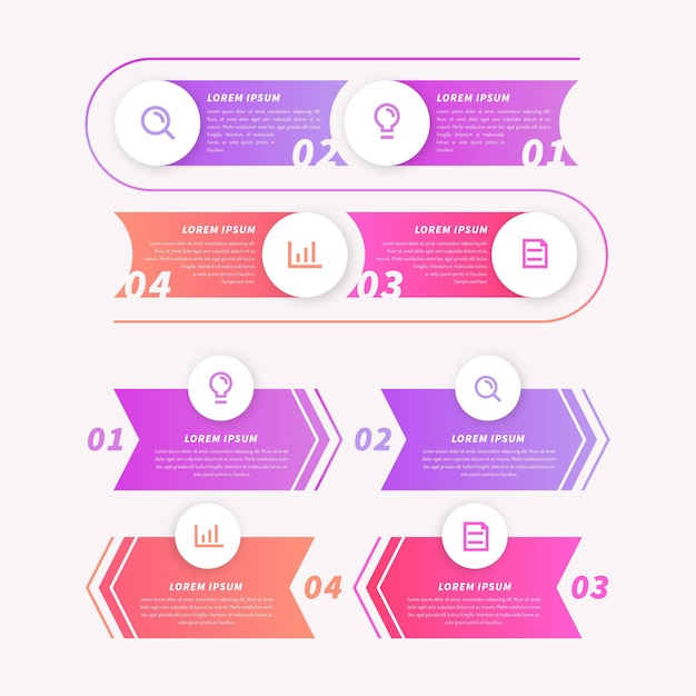 Plantilla de proceso para infografía