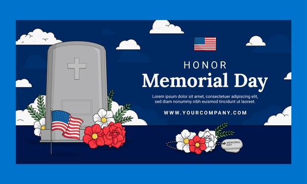 Plantilla de promoción de redes sociales para la celebración del día conmemorativo de estados unidos