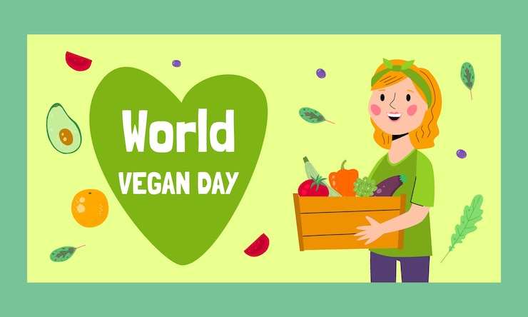 Vector gratuito plantilla de promoción de redes sociales para la celebración del día mundial vegano