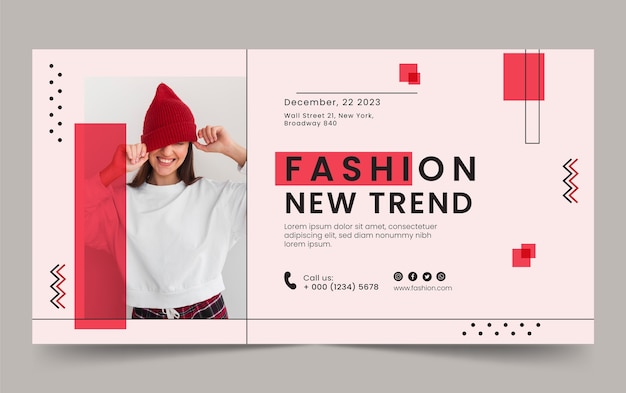 plantilla de promoción de redes sociales para la colección de moda y el estilo
