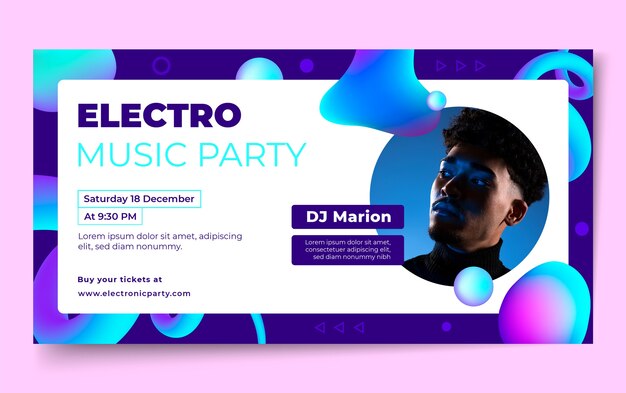 Plantilla de promoción de redes sociales de evento de música electrónica