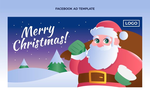 Plantilla de promoción de redes sociales de navidad degradado