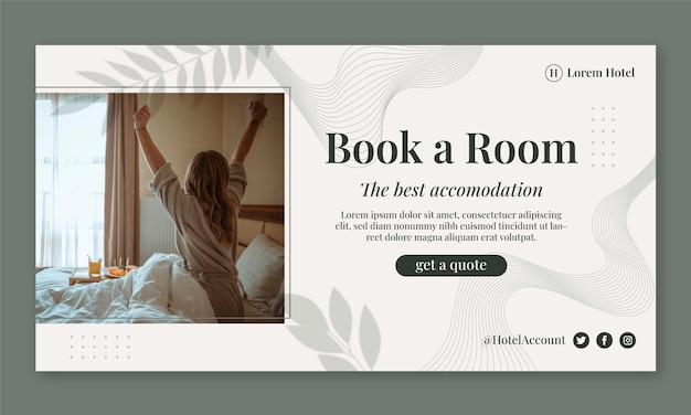 Plantilla de promoción de redes sociales para negocios hoteleros