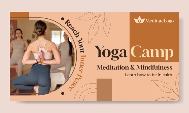 Plantilla de promoción de redes sociales para retiro de yoga y spa