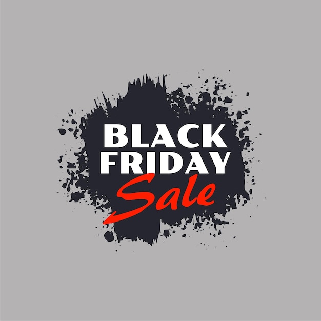 Plantilla de promoción de venta de viernes negro con salpicaduras negras