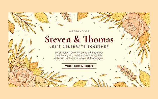 Plantilla de publicación de facebook de celebración de boda