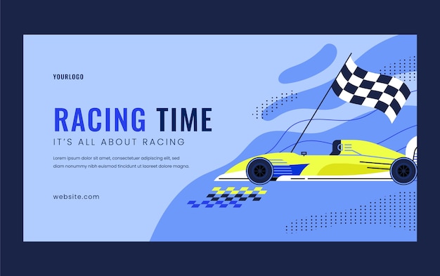 Vector gratuito plantilla de publicación de facebook de competencia de carreras