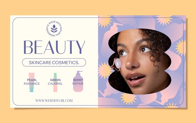 Plantilla de publicación de facebook de concepto de belleza
