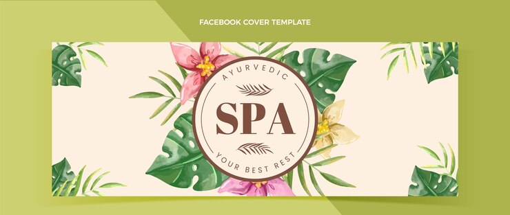 Vector gratuito plantilla de publicación de facebook de salón de spa de acuarela