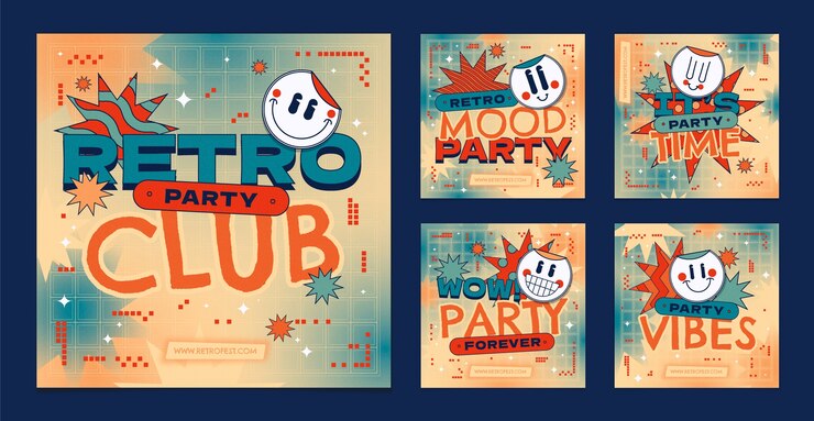 Vector gratuito plantilla de publicación de instagram de cuadrícula dibujada a mano