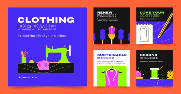 Plantilla de publicación de instagram de moda circular