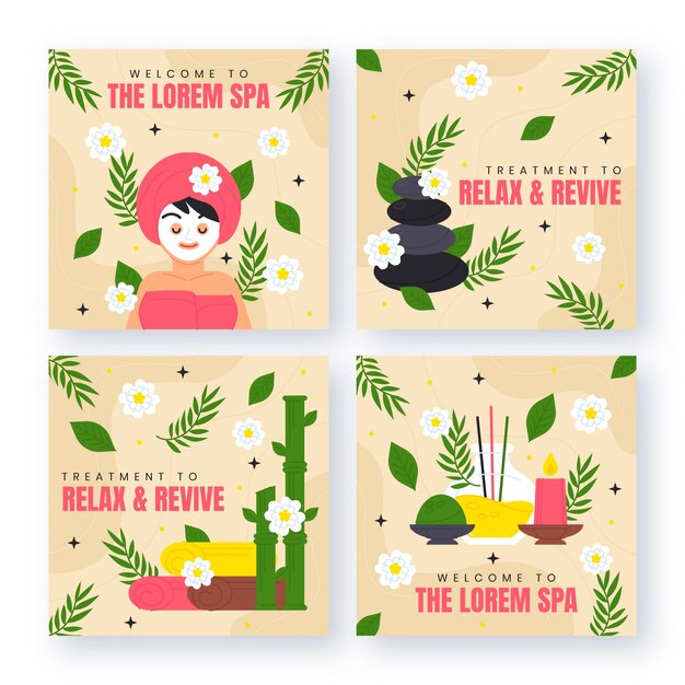 Plantilla de publicación de instagram de spa