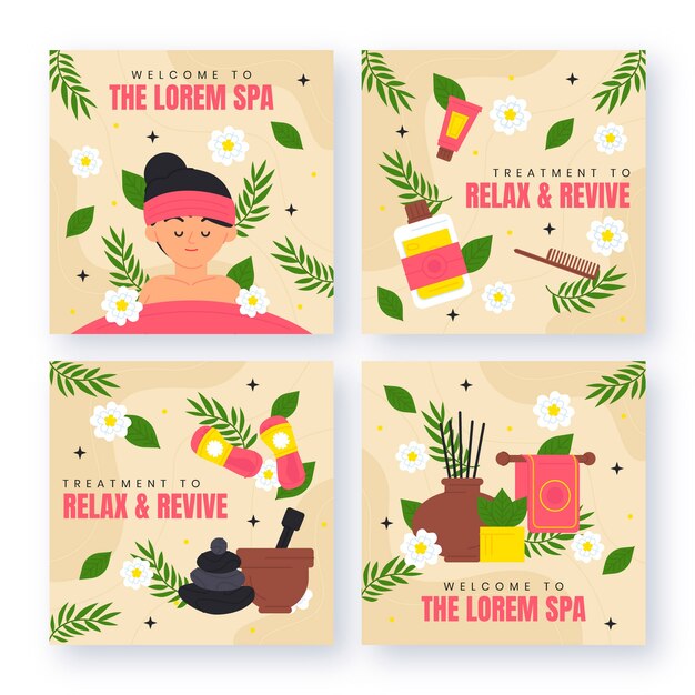 Plantilla de publicación de instagram de spa