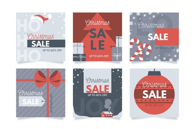 Plantilla de publicación de instagram de venta de navidad