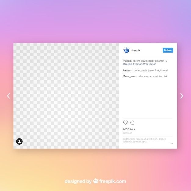 Vector gratuito plantilla de publicación de instagram