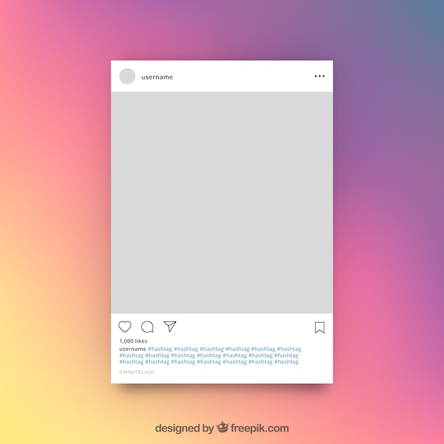 Vector gratuito plantilla de publicación de instagram