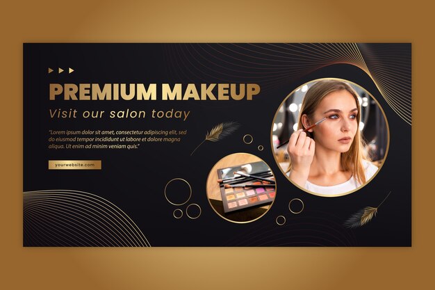 Plantilla de publicación de redes sociales de artista de maquillaje degradado