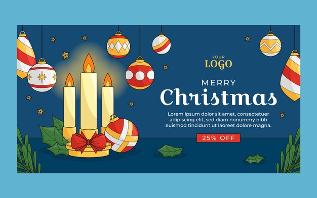 Plantilla de publicación en redes sociales para la celebración de la temporada navideña.