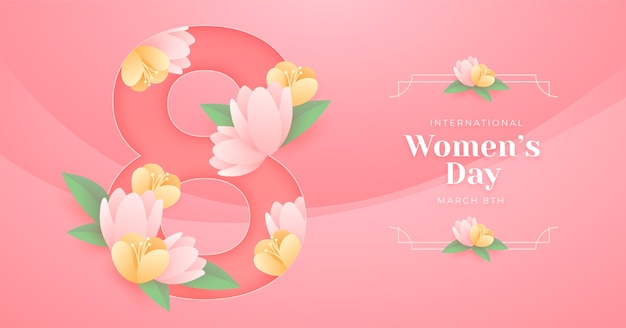 Plantilla de publicación en redes sociales del día internacional de la mujer de estilo papel