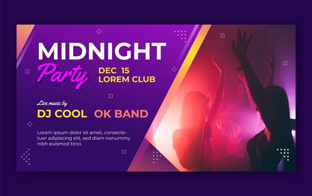 Plantilla de publicación de redes sociales de fiesta de discoteca y vida nocturna