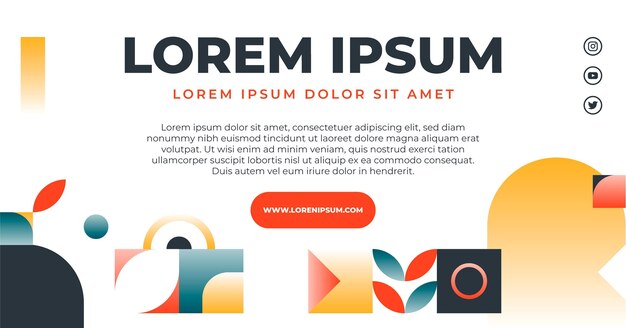 Plantilla de publicación de redes sociales de mosaico degradado
