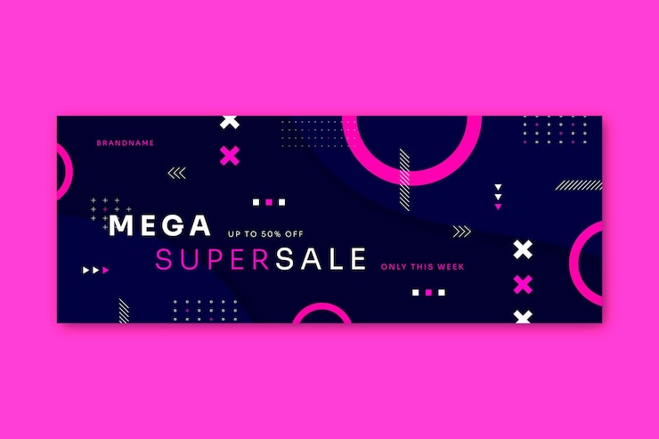 Vector gratuito plantilla de publicación de venta de redes sociales plana