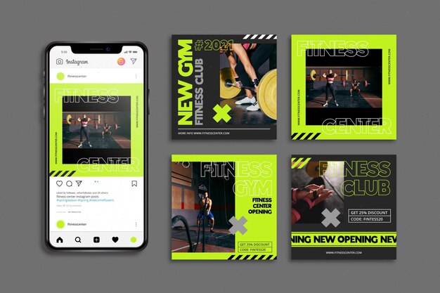 Plantilla de publicaciones de instagram de centro de formación