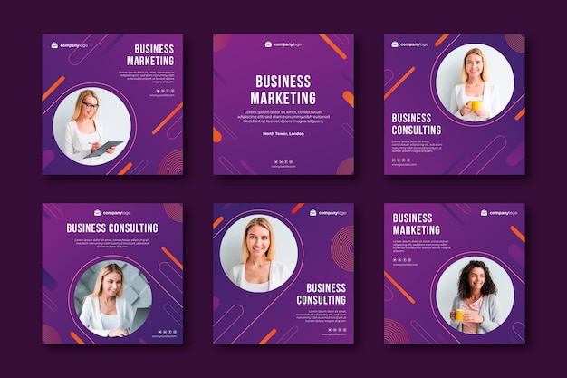 Plantilla de publicaciones de instagram de negocios generales