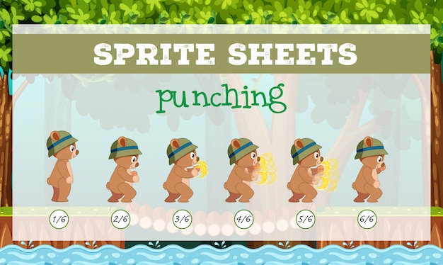 Plantilla de punzonado de la hoja de Sprite