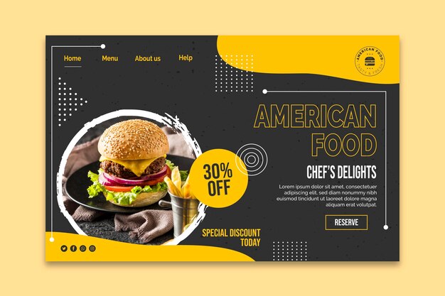 Plantilla de red alimentaria estadounidense