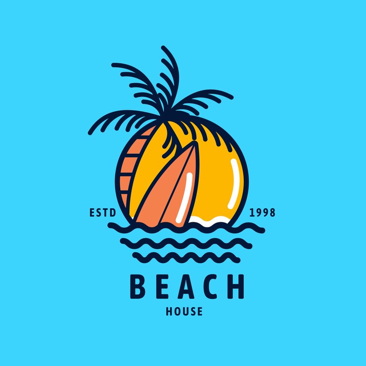 Vector gratuito plantilla de registro de diseño de playa plana