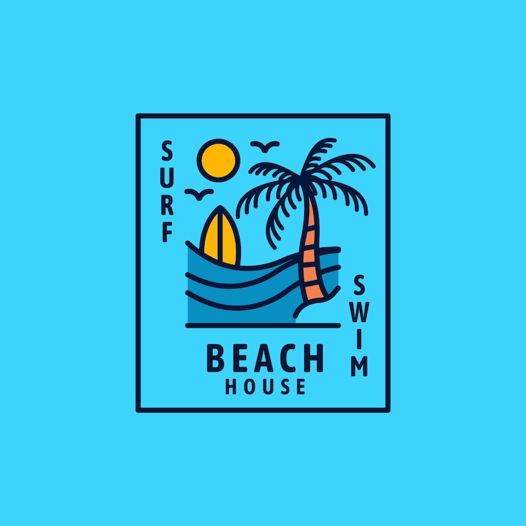 Vector gratuito plantilla de registro de playa de diseño plano