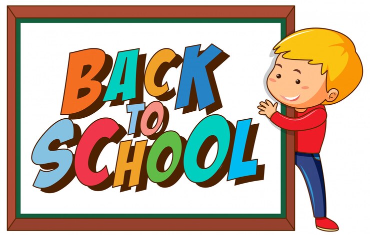 Vector gratuito plantilla de regreso a la escuela withboy