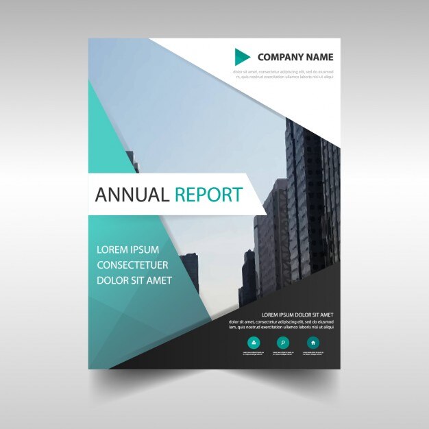 Plantilla de reportaje de negocios en diseño abstracto