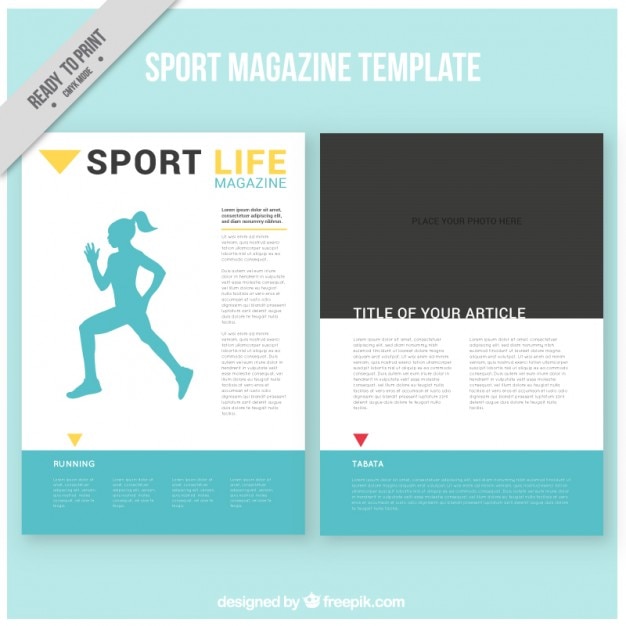 Plantilla de revista de deportes