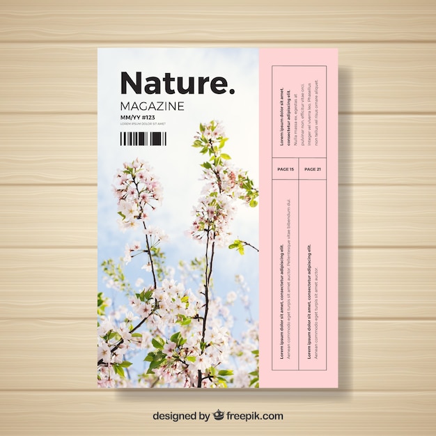 Plantilla de revista de naturaleza