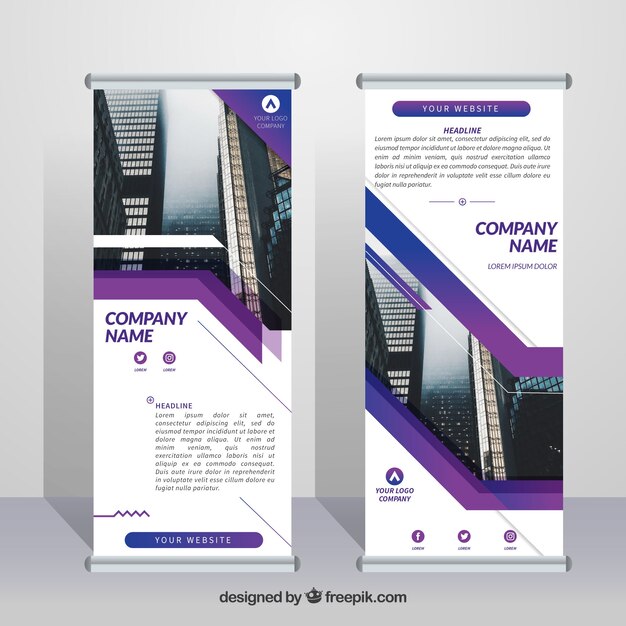 Plantilla de roll up para negocios