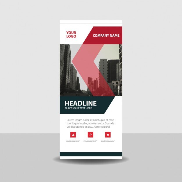 Plantilla roll up roja
