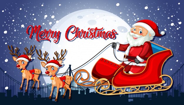 Plantilla santa claus feliz navidad