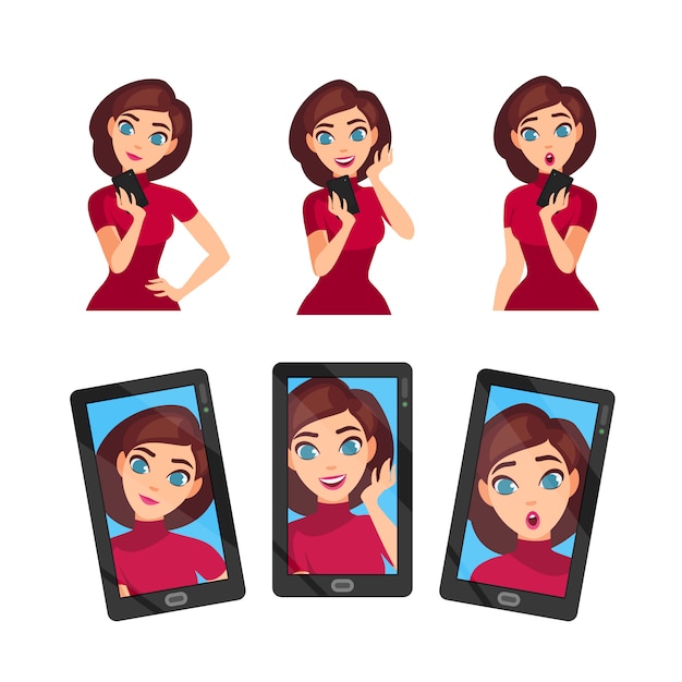 Vector gratuito plantilla selfie photo