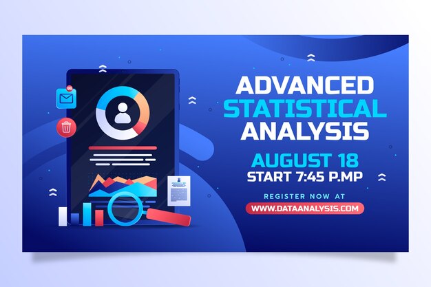 Plantilla de seminario web de análisis de datos de gradiente